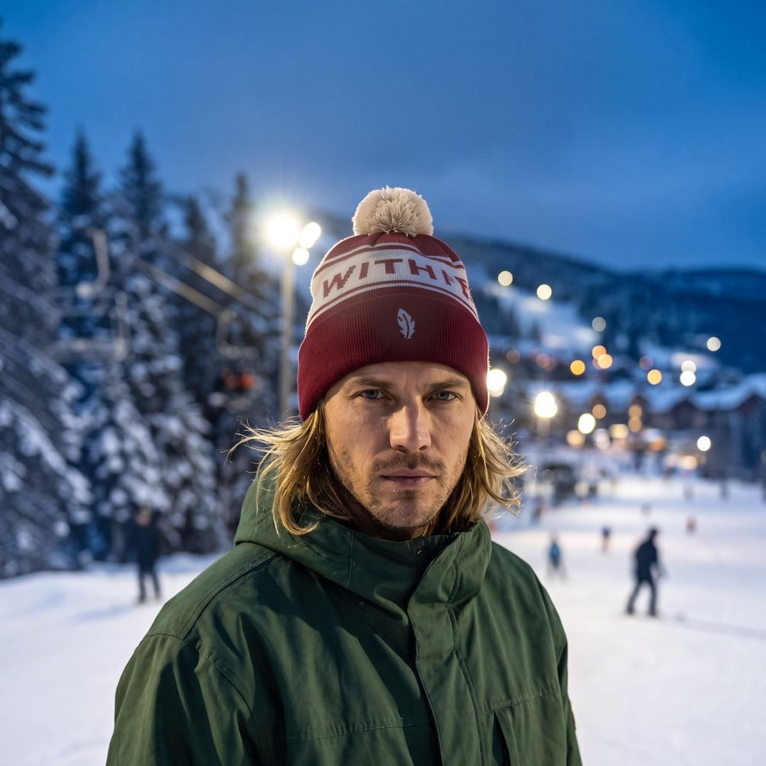Gashud pompom beanie burgundy