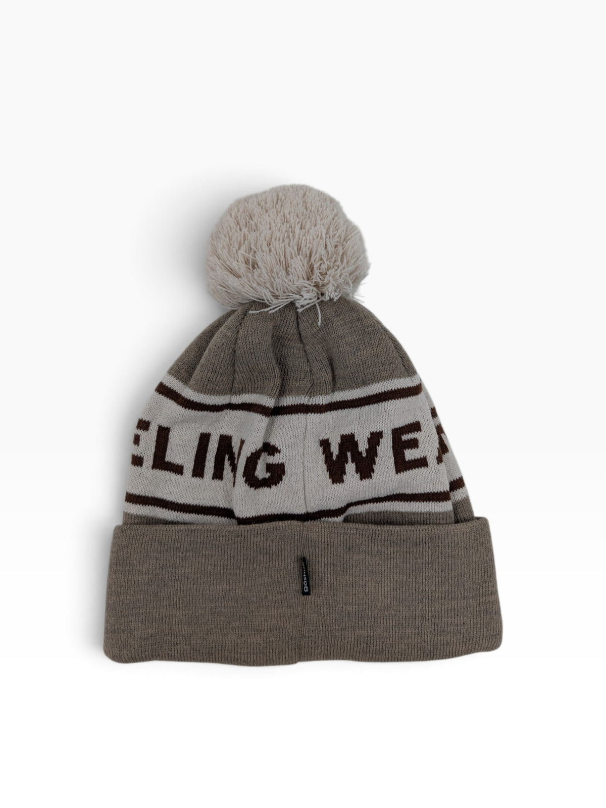 Gåshud Signature Classic PomPom Beanie – Beige/Brun