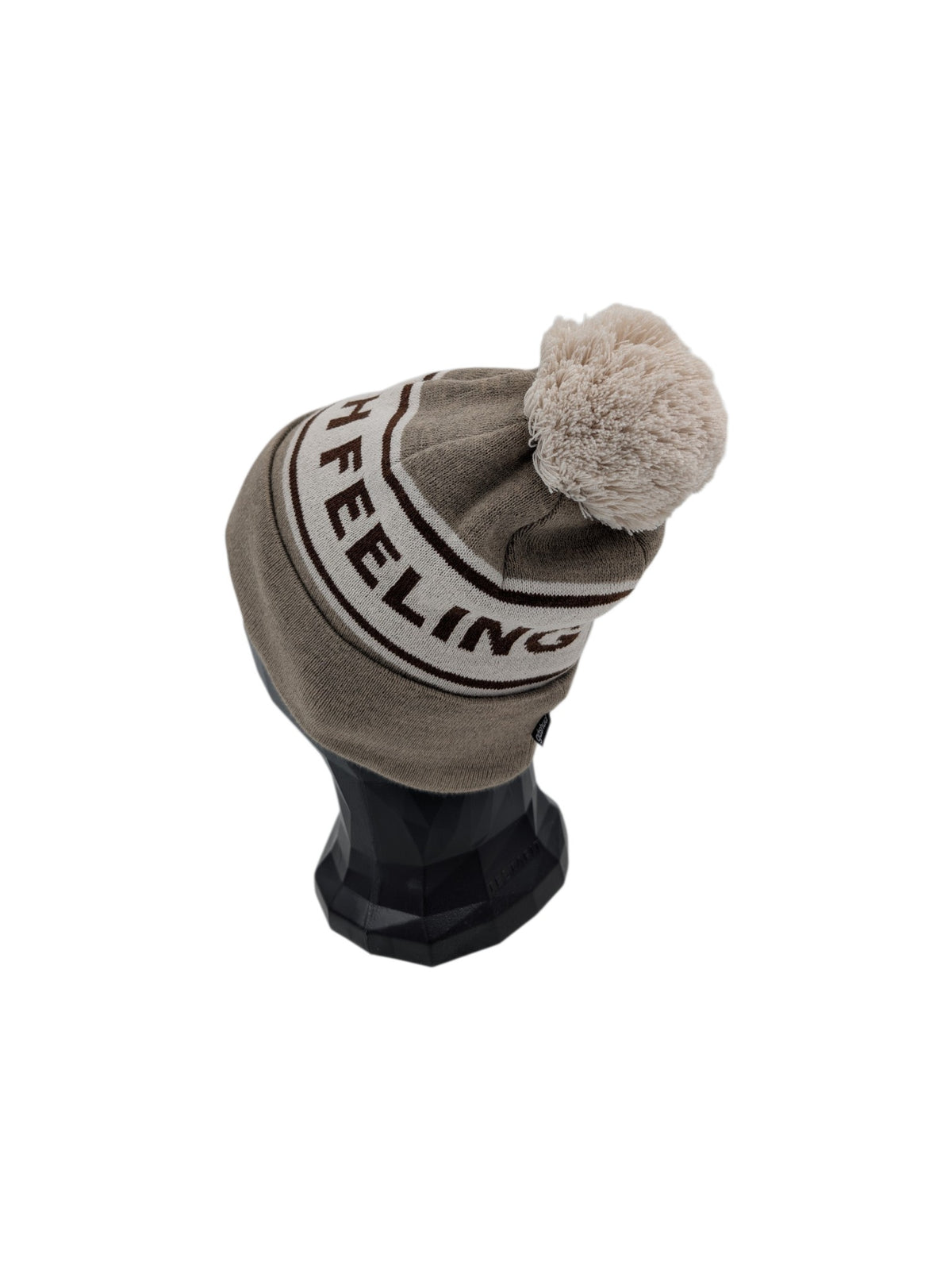 Gåshud Signature Classic PomPom Beanie – Beige/Brun