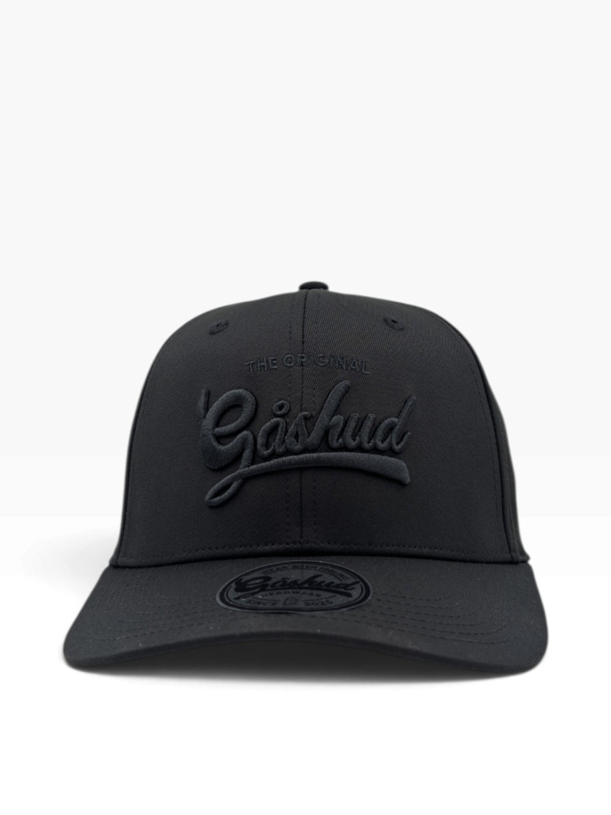 Gåshud Original Script Baseballkeps – High Crown Stretch Black Edition
