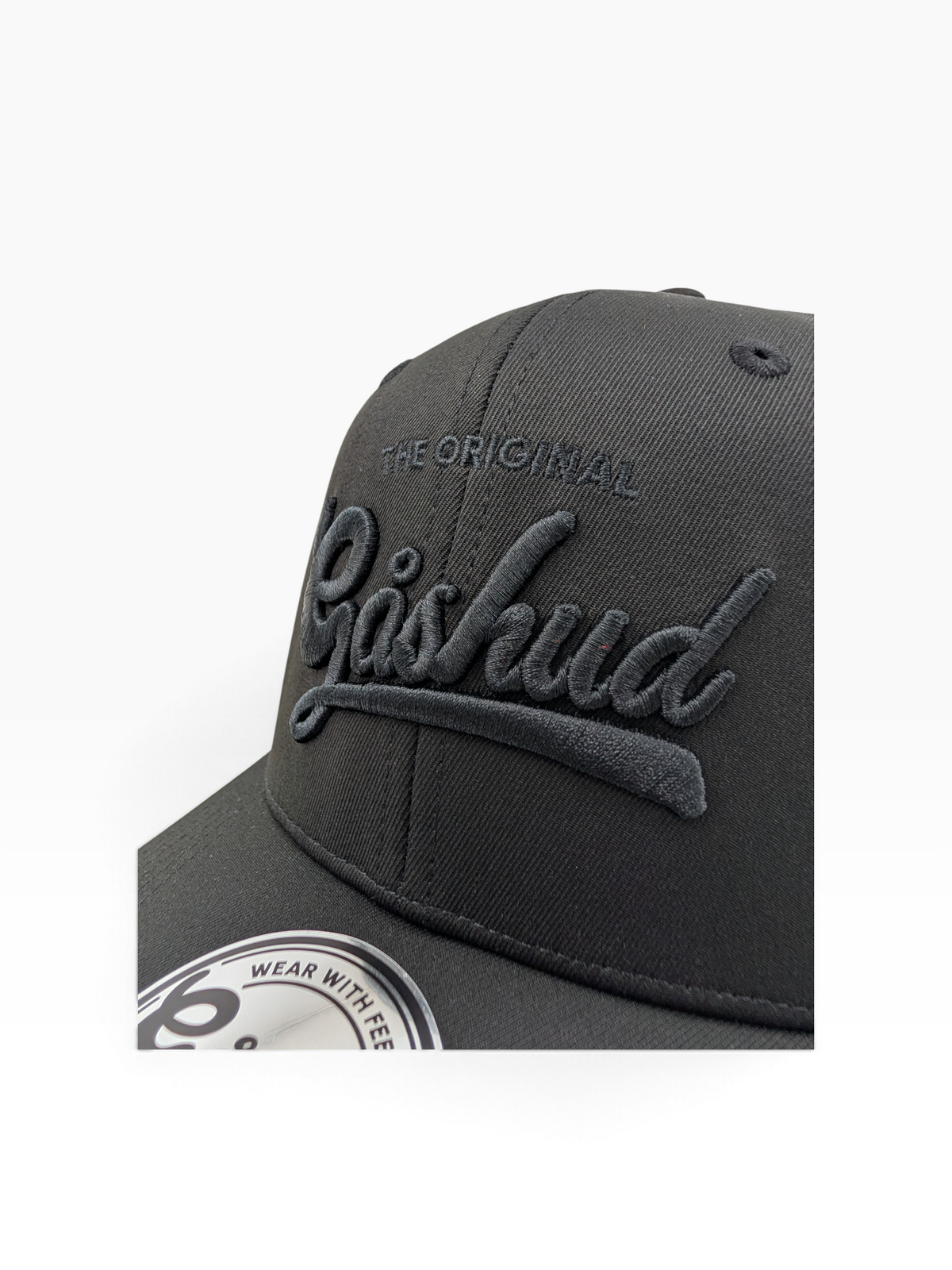 Gåshud Original Script Baseballkeps – High Crown Stretch Black Edition