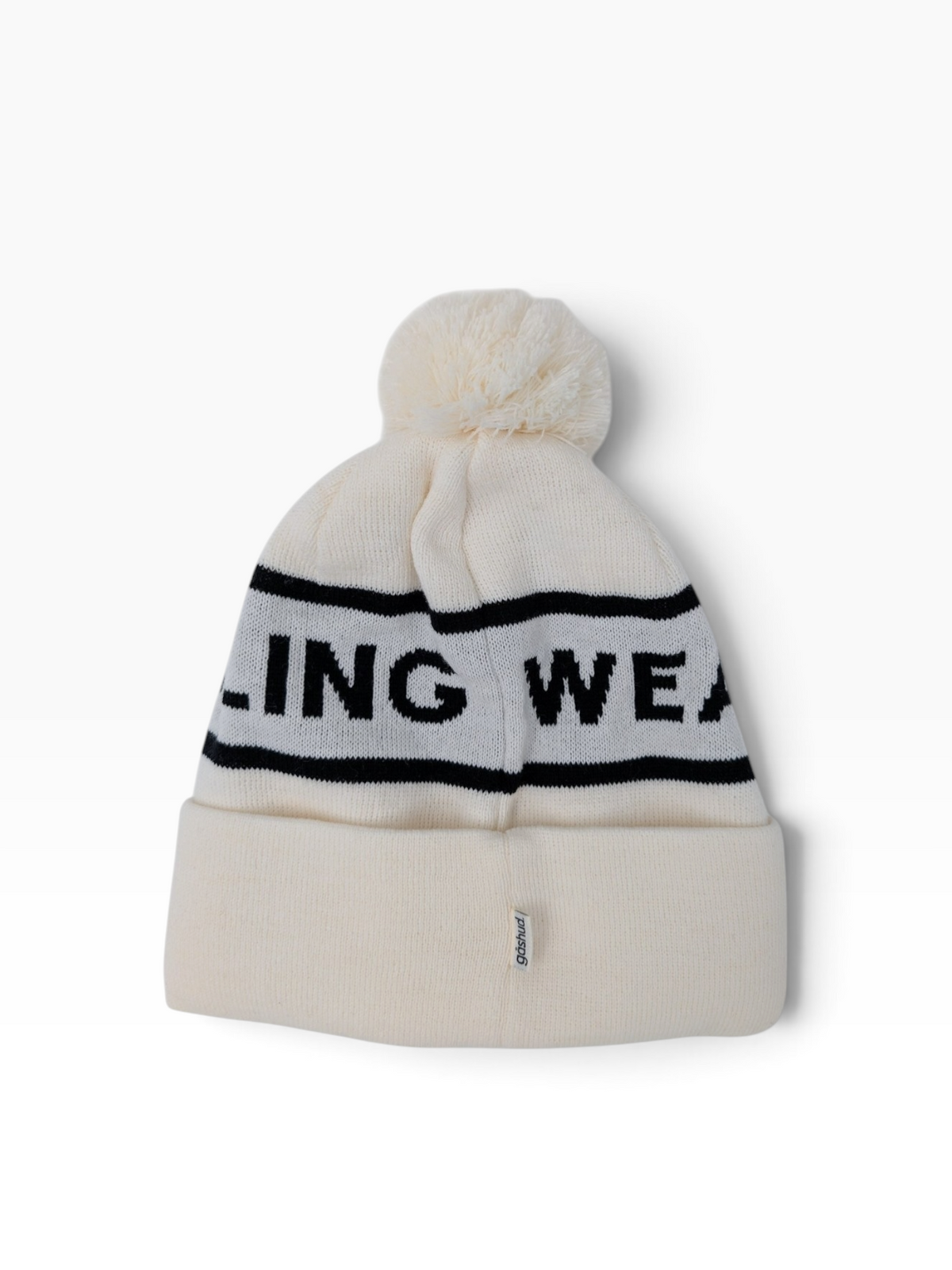 Gåshud Signature Classic PomPom Beanie – Vit
