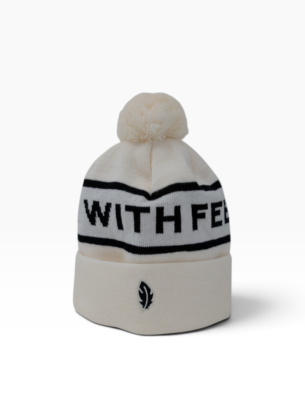 Gåshud Signature Classic PomPom Beanie – Vit