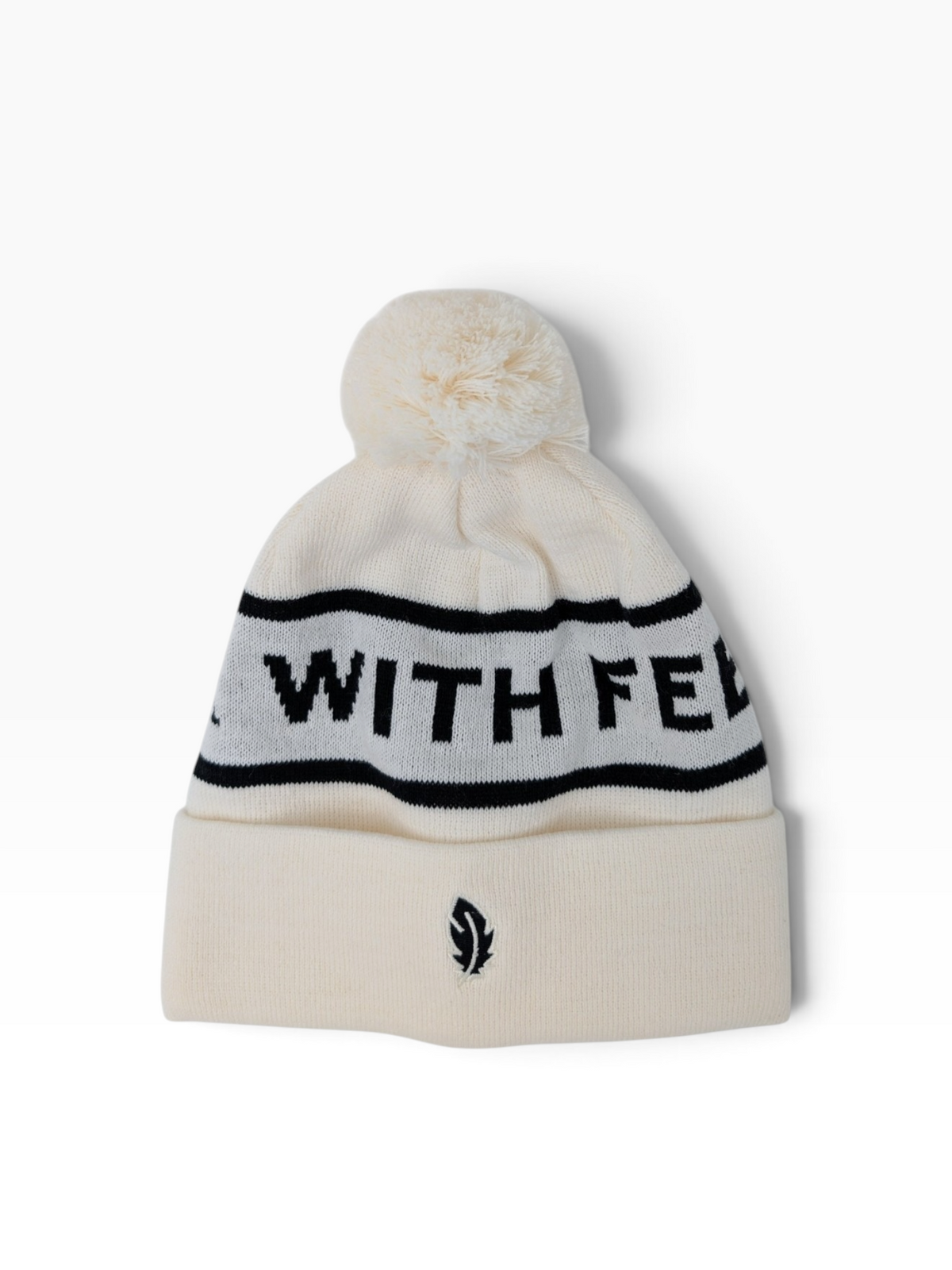 Gåshud Signature Classic PomPom Beanie – Vit