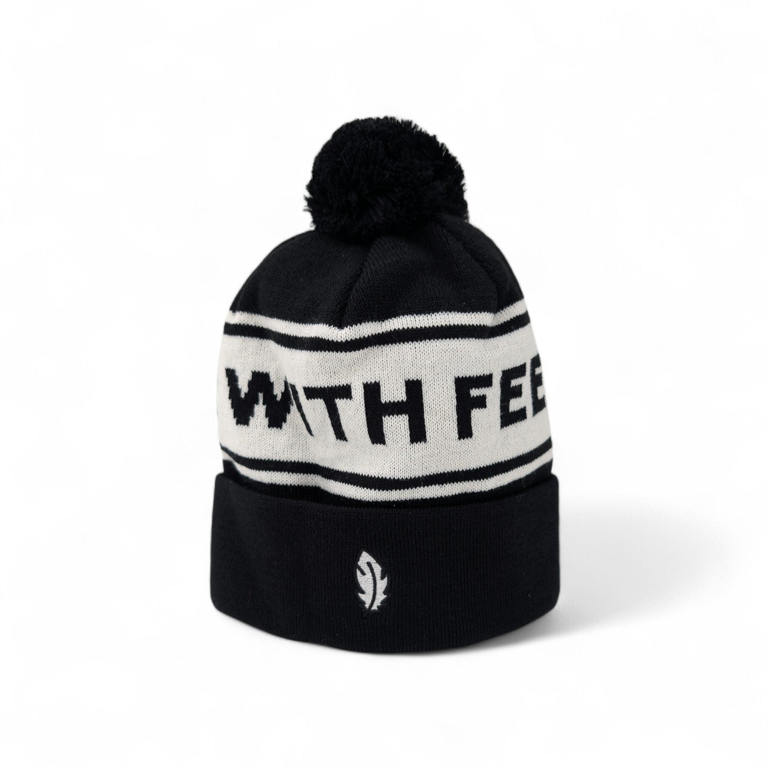 Gåshud Signature Classic PomPom Beanie – Svart