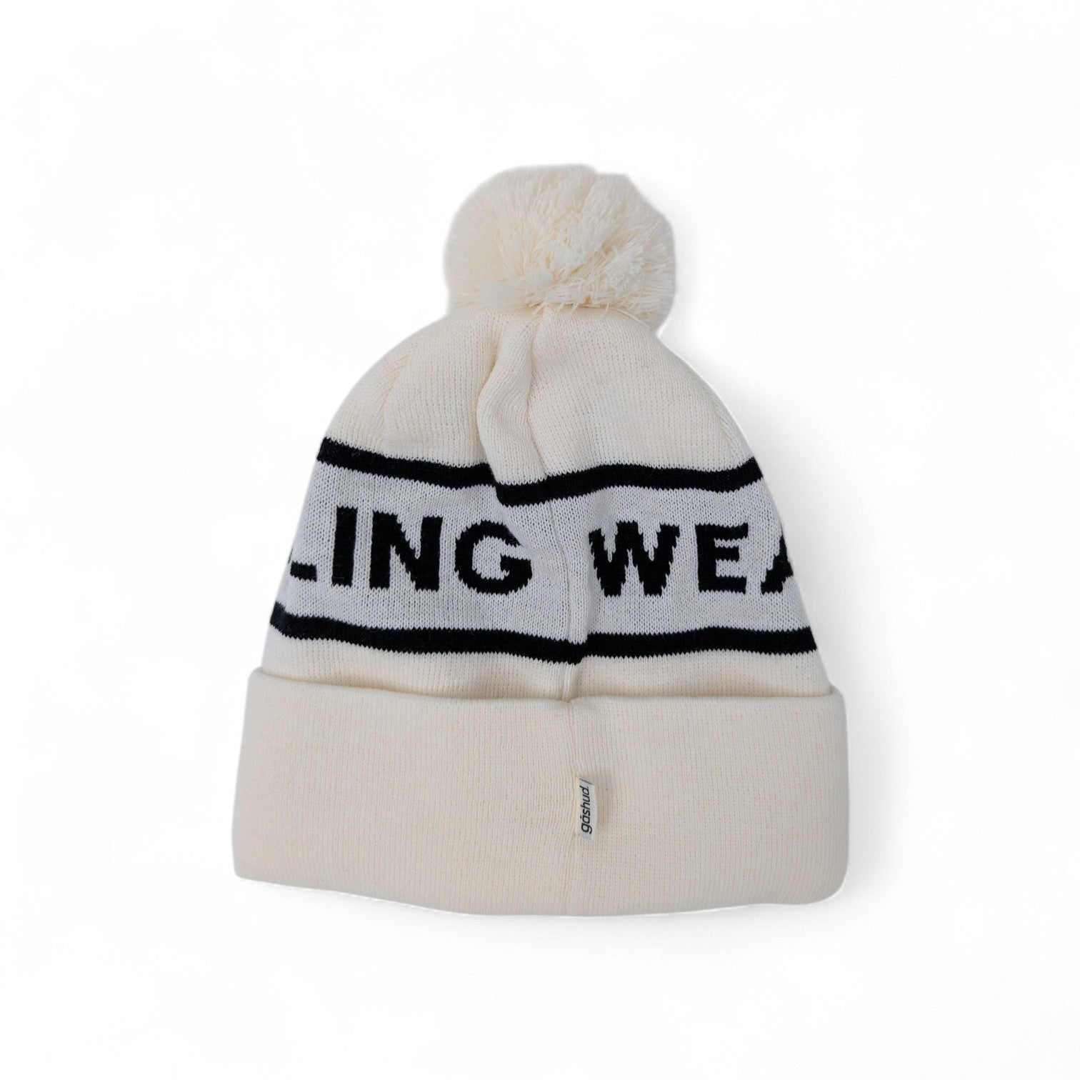 Gåshud Signature Classic PomPom Beanie – Vit